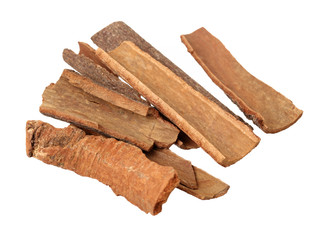 Cinnamon on a white background