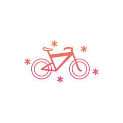 Isolated cycle icon gradient design