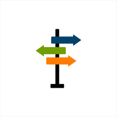 arrow signpost vector design symbol of road signs direction ways icon