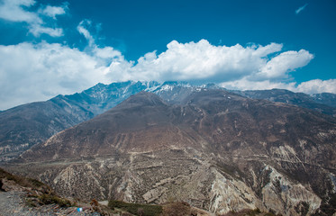 Annapurna Circuit trek. Nepali Himalayas.