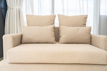 Comfortable pillow on sofa chair
