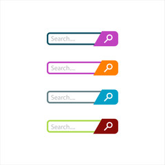 flat web design elements search bar vector icon graphic illustration