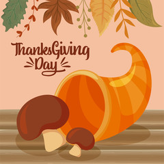 card with label thanksgiving day