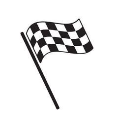  racing flag icon vector design illustration