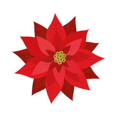 flower christmas decorative isolated icon vector illustration design