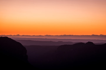 sunrise in the mountain with mist
