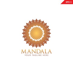 Elegant Ornament / Luxury Golden Mandala logo design vector