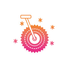 Isolated cycling pedal icon gradient design