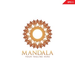 Elegant Ornament / Luxury Golden Mandala logo design vector