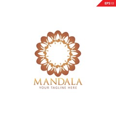 Elegant Ornament / Luxury Golden Mandala logo design vector