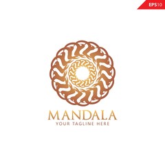 Elegant Ornament / Luxury Golden Mandala logo design vector