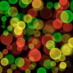 abstract bokeh lights on black background 