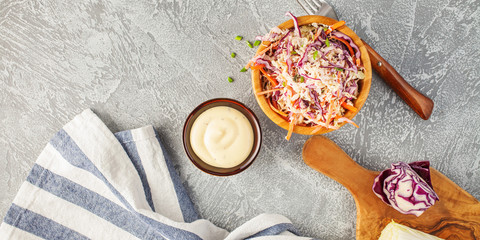 Fresh coleslaw salad