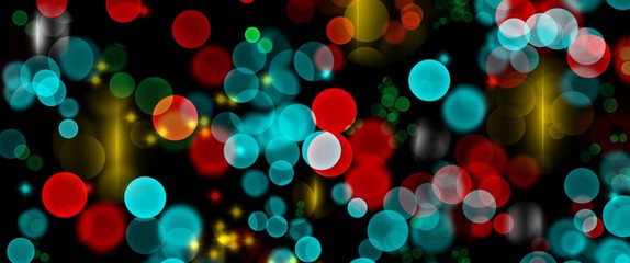 Naklejka premium abstract bokeh lights on black background 