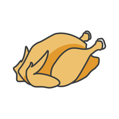 Whole chicken food vector