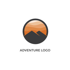 Sun sky and mountain logo