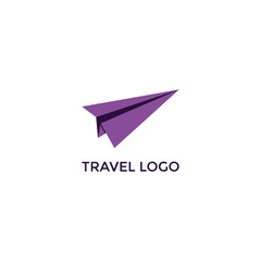 Paper plane travel logo