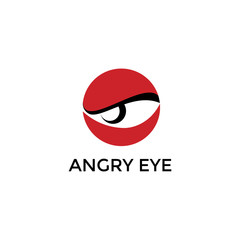 Angry eye face logo