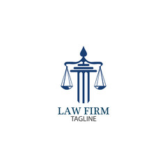 Law Firm logo and icon design template-vector