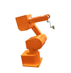 robotic arm for industry isolated on white