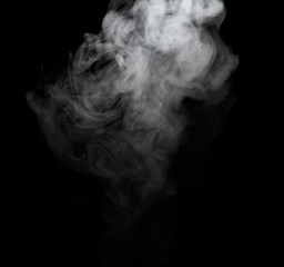 Abstract powder or smoke isolated on black background