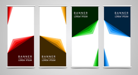 Naklejka premium Abstract corporate business roll up template, vector illustration