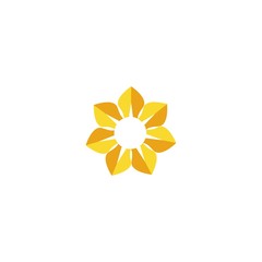 sunflower logo design vector illustration