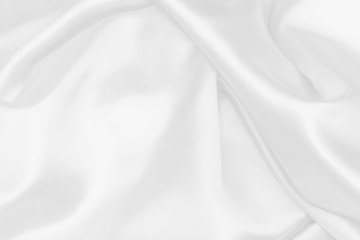 Naklejka na ściany i meble white satin fabric texture soft blur background