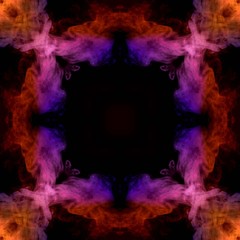 Fototapeta premium Abstract smoke isolated on black background,Rainbow powder,seamless light pattern