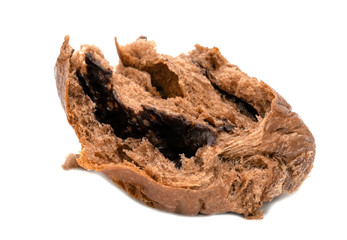 Chocolate bread isolated on white background