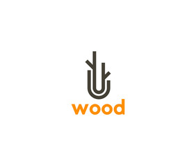 Wood logo icon vector template