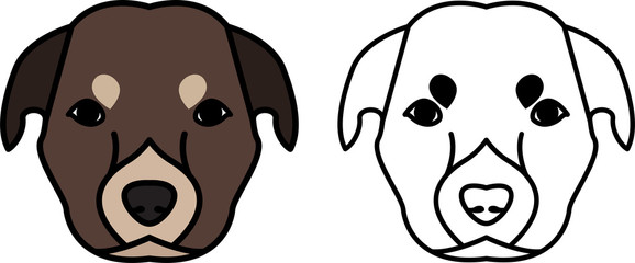 dog icon two different