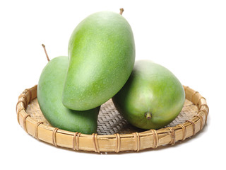mangos on white background 