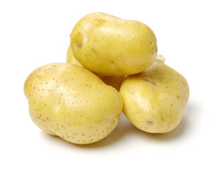 New potato isolated on white background 