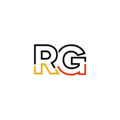 Letter RG logo icon design template elements