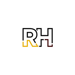 Obraz premium Letter RH logo icon design template elements