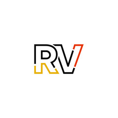 Letter RV logo icon design template elements