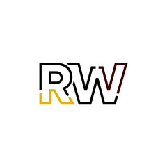 Letter RW logo icon design template elements