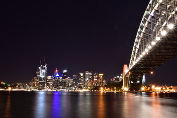 Fototapeta na wymiar The night view of Sydney in Australia