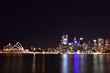 Fototapeta na wymiar The night view of Sydney in Australia