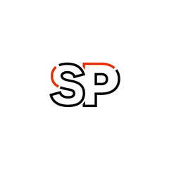 Letter SP logo icon design template elements