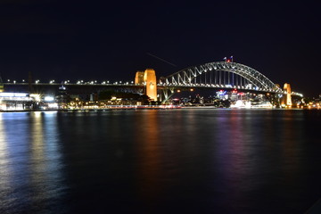 Obraz na płótnie Canvas The night view of Sydney in Australia