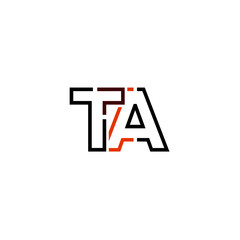Letter TA logo icon design template elements