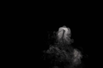 Abstract powder or smoke isolated on black background