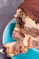Tiramisu cake for different occasions. Delicious dessert