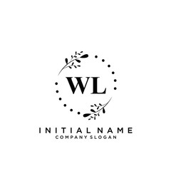 Letter WL Beauty Logo Template Vector