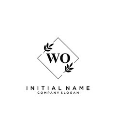 Letter WO Beauty Logo Template Vector
