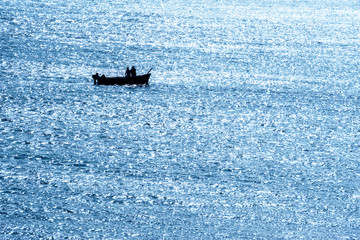 Fishing boat in the sea.