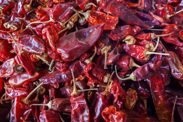 Dried red peppers.