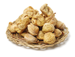 dried fig on white background 